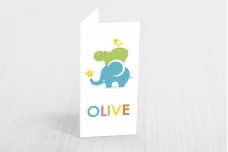 Olifantje met nijlpaard en vogel Olifantje met nijlpaard en vogel